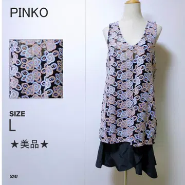 PINKO 레이스 원피스 이탈리아제 꽃무늬 자수 튜닉으로도 고급스러움