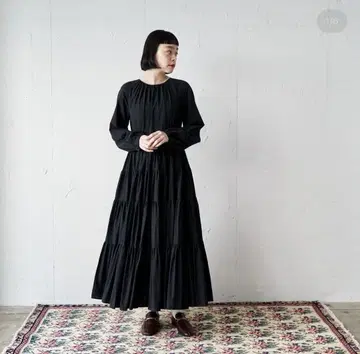 THE DRESS29 래글런 슬리브 티어드 원피스 foufou 사이즈1