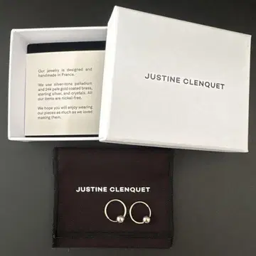 JUSTINE CLENQUET 후프 귀걸이 볼 포함