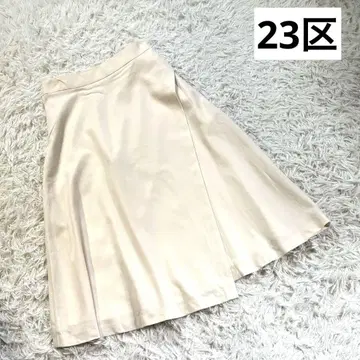 23구 울 엘레강트 플레어 랩스커트 아이보리 사이즈 36