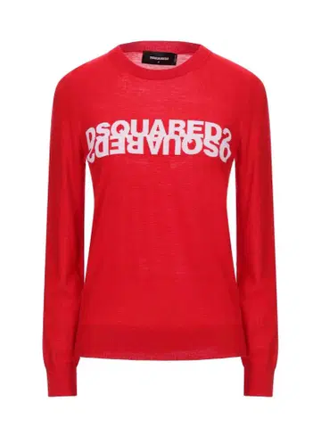 DSQUARED2 로고 니트 긴팔 레드