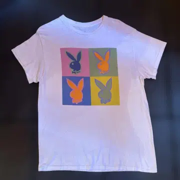 PLAY BOY 프린트T셔츠 M 구제 의류 화이트