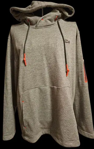 새상품급 Lacoste 후드 부착 그레이 후드티 폴리에스테르 100