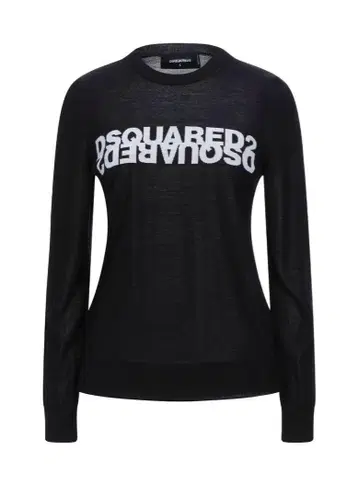 DSQUARED2 블랙 로고 니트