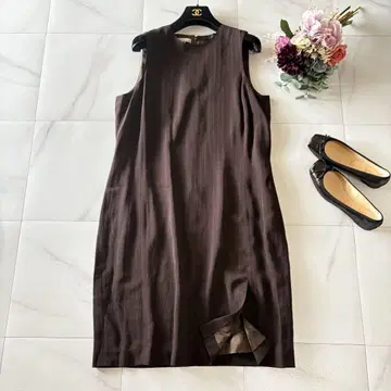 ANNE KLEIN 12 사이즈 브라운 스트라이프 울