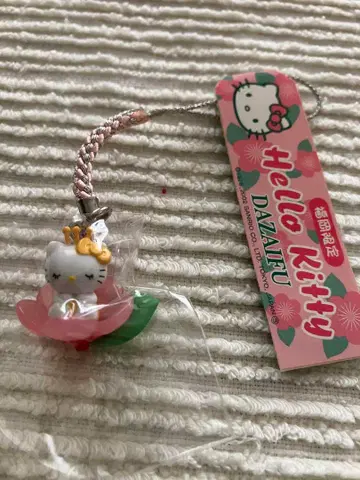 지역 한정 후쿠오카 다자이후 헬로키티 스트랩 꽃 귀여움