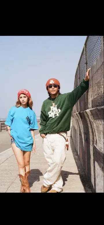 NOPAIN NOGAIN 그린 맨투맨