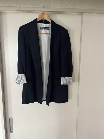 ZARA 네이비 린넨 테일러드 자켓