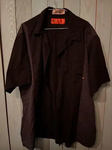 US 구제 의류 Dickies 워크 셔츠 2XL 블랙