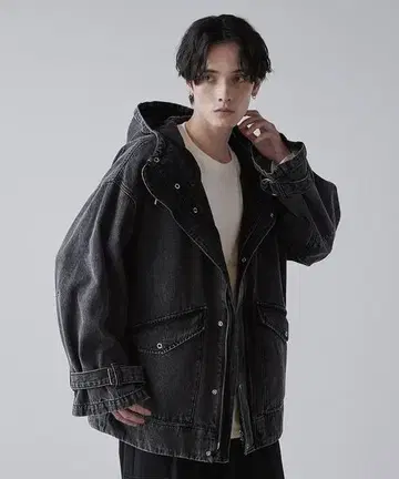 CLEL 택 포함 밀리터리 디자인 마운틴 후드티 블랙 계열 L