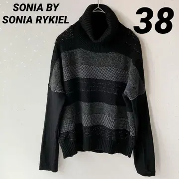 소니아 소니아 리키엘 블랙 라메 니트 양모 알파카 혼방 M 38