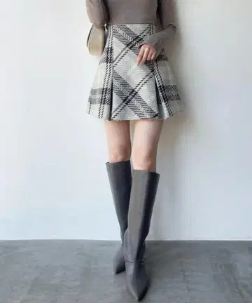 [ 미사용 새상품 정품 ] SNIDEL 로빙 체크 미니 스커트
