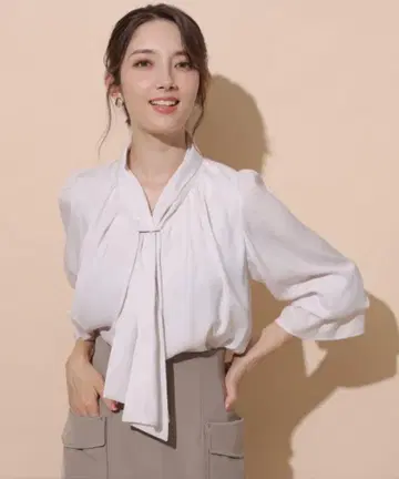 아푸와이저 리셰 2way 보타이 바 블라우스