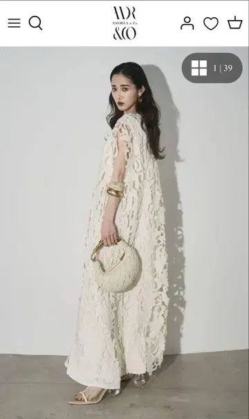 미사용 [ AUBREY ] 레이스 레이어드 원피스