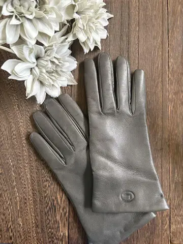 Lancel Paris 가죽 장갑 (차콜 그레이) 고급 브랜드