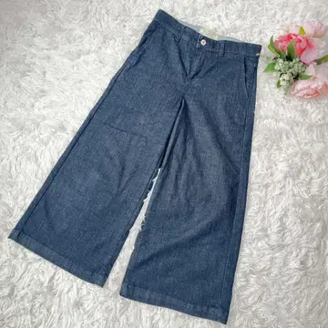 작은 사이즈 C17 데님 와이드 팬츠 네이비 심플 XS 5389