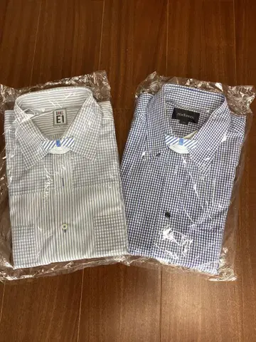 DAKS 스트라이프 & New Yorker 체크 셔츠 2장 세트