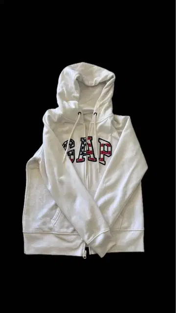 GAP 화이트 지퍼 후드티 M 사이즈