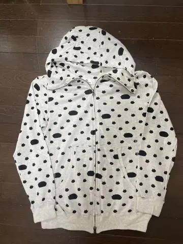 Ne-net 고양이 무늬 풀 집업 후드티