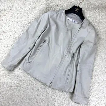 [ 현행 완판템 ] Sisii 카우 가죽 싱글 노카라 라이더 자켓