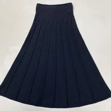 SONIA RYKIEL 이탈리아제 울 캐시미어 니트 플리츠 스커트