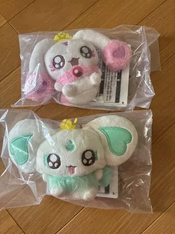 프리큐어 제일복권 E상 요정 봉제인형 마스코트 루룬 포룬 세트