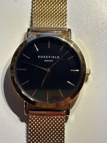 가동품 ROSEFIELD 로즈필드 손목시계 메쉬 스테인리스 골드
