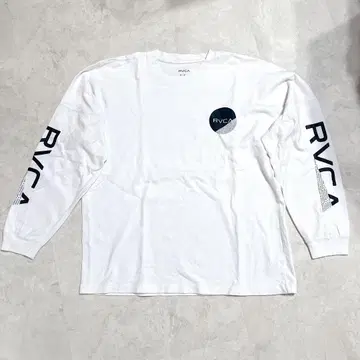 RVCA 긴팔 T셔츠 화이트 롱T M 코튼 100