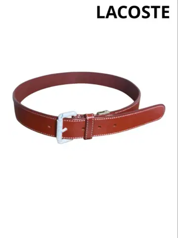 LACOSTE 가죽 벨트 빨간색 레드