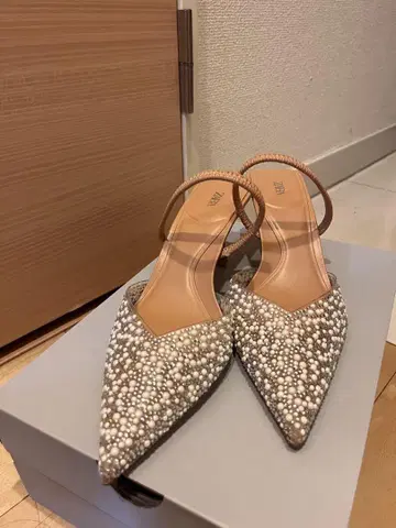 ZARA 모조 진주 뮬