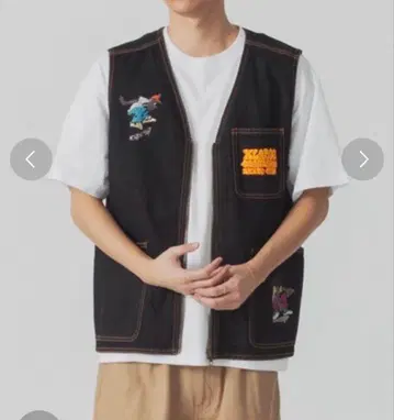 반값 이하! XLARGExCRENSHAW SKATE CLUB 데님 베스트