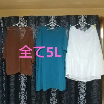 이온 노안느 빅 사이즈 5L 의류 묶음 판매 스커트 가디건