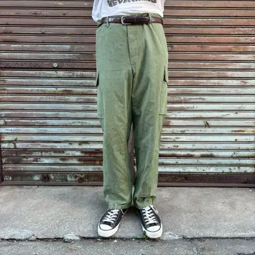 유로 빈티지 카고 팬츠 밀리터리 필드 팬츠 워크 그린