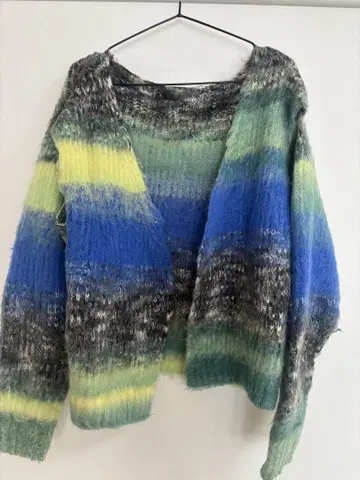 PERVERZE Gradient Stripe Wide Cardigan
