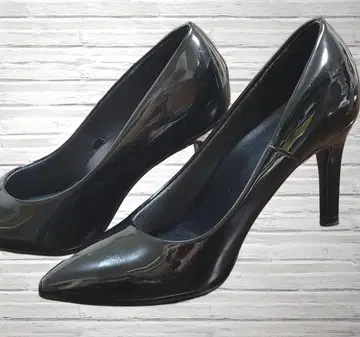 블랙 스틸레토 하이힐 25cm