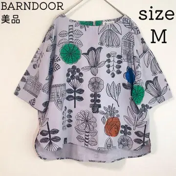 새상품급 BARNDOOR 북유럽 스타일 보타니컬 블라우스 그레이