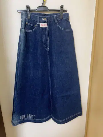 핑크하우스 데님 롱 스커트