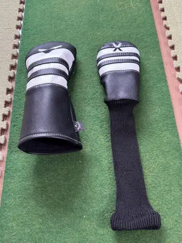 새상품급 캘러웨이 빈티지 골프헤드커버 블랙 2세트