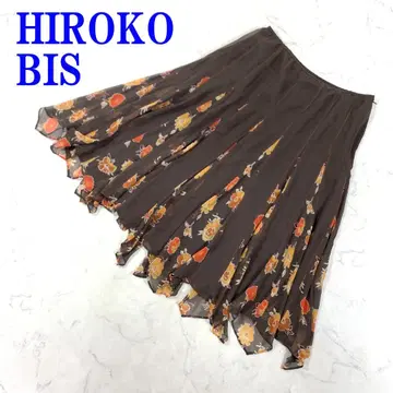 히로코비스 롱 스커트 브라운 폴리에스테르 100% 15 C4296
