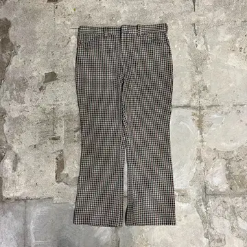 빈티지 하운드투스 체크 패턴 슬랙스 팬츠 트라우저
