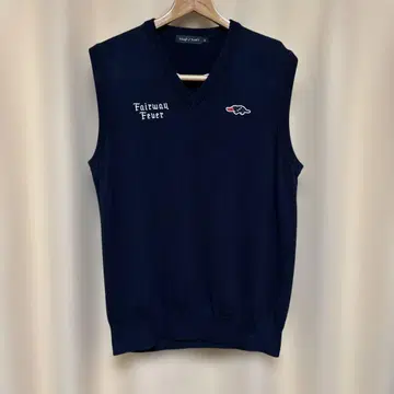 러프 앤 스웰 네이비 V넥 베스트 L