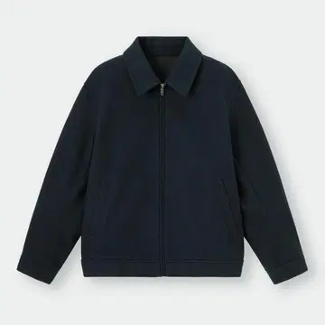 GU 코지 멜톤 집업 블루종
