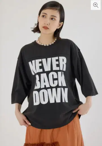 로데오 크라운 메시지 5부 소매 T셔츠 BLACK