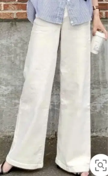 미개봉 새상품! SOMETHING LISA 와이드 팬츠 아이보리 일본제