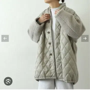 journal standard luxe 럭스 22AW 보아 퀼트 코트