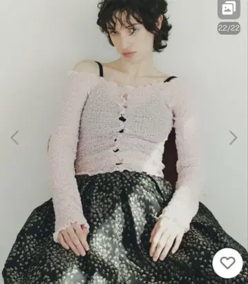HONEY MI HONEY 가디건 시어 소재 핑크
