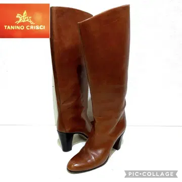 새상품급 TANINO CRISCI 브라운 롱 부츠 34 vintage
