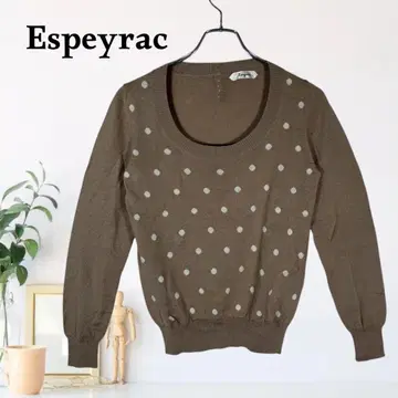zB706 [ F ] Espeyrac 라운드넥 니트 풀오버 도트 무늬