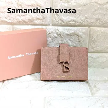 미사용 새상품급 Samantha Thavasa 핑크 베이지 카드 케이스