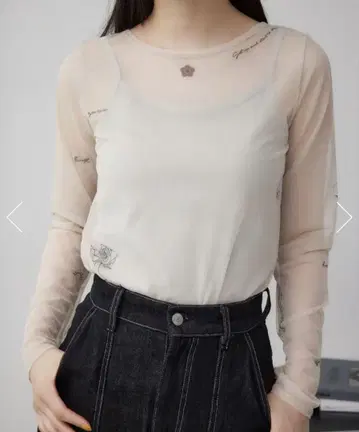 MARY QUANT x AZUL 시어 타투 상의